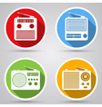 radio receivers icons vector image