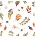watercolor autumn seamless pattern vector image vector image