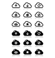 cloud icons set for web vector image