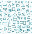 different tech icons seamless pattern vector image vector image