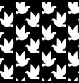 seamless pattern with birds silhouettes black vector image vector image