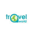 travel world logo designs simple vector image vector image