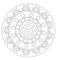 coloring geometric star mandala vector image