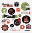 food set labels vector image