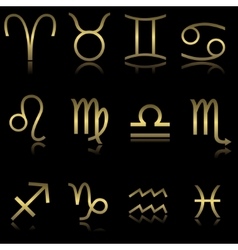Golden taurus sign Royalty Free Vector Image - VectorStock