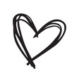 handwritten heart vector image vector image