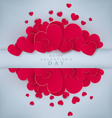 red hearts on a gray background vector image