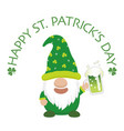 st patricks day character holding a beer mug vector image vector image