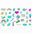 big set of vaporwave styled colorful modern vector image vector image