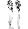 tribal tattoo pattern vector image vector image