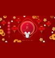bright banner with chinese elements for 2020 new vector image