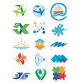 nature water icons symbols vector image