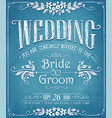 save date wedding invitation vintage card vector image