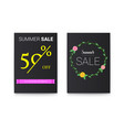 set of sales posters with lettering design events vector image