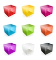 glass cubes vector image vector image