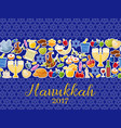 jewish holiday hanukkah banners set vector image vector image