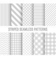 striped seamless patterns collection vector image
