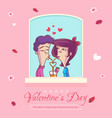 happy valentines day banner design vector image