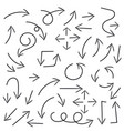 set of black filigree arrows vector image