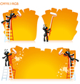 ants painted banner vector image vector image