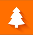 abstract christmas tree on orange background vector image vector image