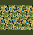 abstract seamless background of peacock feathers vector image