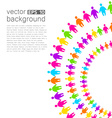 background template with colorful people vector image