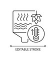 boiling pixel perfect linear icon vector image vector image