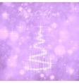 christmas tree of light and snow flakes vector image vector image