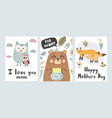 mother s day greeting cards collection vector image vector image