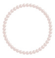 pink pearls round frame vector image vector image