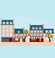 street of a small french city vector image