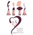 beauty and cosmetic collection vector image vector image