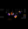 happy new year 2023 soft blur light bauble web vector image vector image