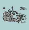 map canada poster provinces vector image vector image