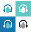 microphone and water drop logo concept vector image