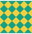 yellow green chess board diamond background vector image