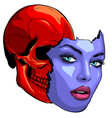 a woman from neck up vector image