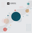 abstract memphis geometric circles triangles vector image