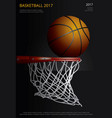 basketball poster advertising vector image vector image