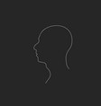 male head in profile with humped nose and adams vector image vector image
