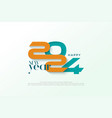 modern 2024 number design with bold font vector image