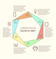 polygonal infographic diagram vector image