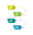 4 steps timeline infographic template vector image vector image