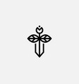 abstract sword dagger blade knife with a handle vector image