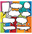 comic bubble speech balloons cartoon vector image