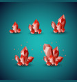 jewels for gui red gemstone icons vector image vector image