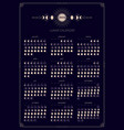 lunar calendar moonlight activity stages for 2024 vector image