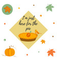 thanksgiving day background with pie pumpkin vector image