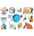 time management concept business people deadline vector image